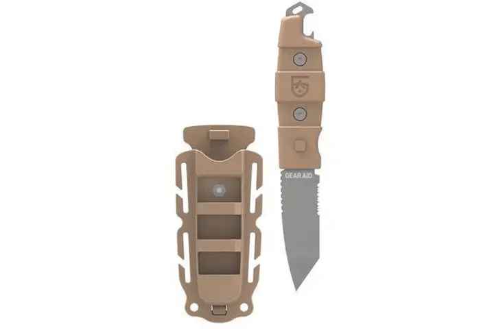Gear Aid Kotu Tanto Survival Knife w/ Quick Release Sheath and Removable Belt Clip — 2 models - view 2